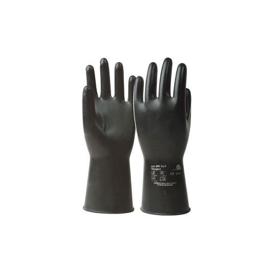 Fluorocarbon rubber gloves