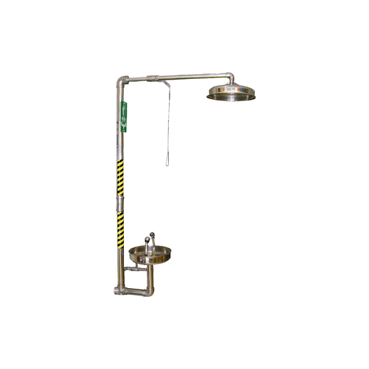 Douche d'urgence avec lave-yeux et visage