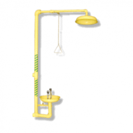 Douche d'urgence avec lave-yeux et visage