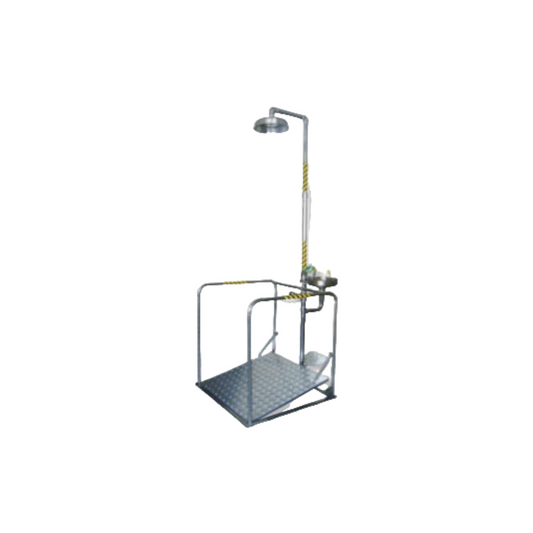 Douche d'urgence avec lave-yeux et visage